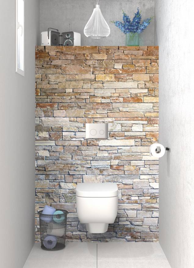 déco toilettes : Revêtement mural en pierre